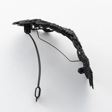 画像をギャラリービューアに読み込む, バレッタ レースメタル グレープ ブロンズ/ブラック/シルバー