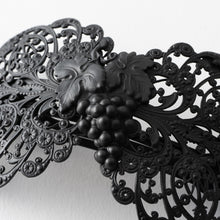 画像をギャラリービューアに読み込む, バレッタ レースメタル グレープ ブロンズ/ブラック/シルバー