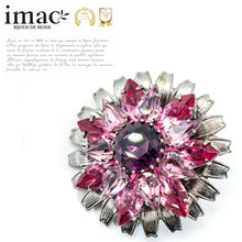 画像をギャラリービューアに読み込む, フラワーモチーフのビジューブローチ