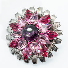 画像をギャラリービューアに読み込む, フラワーモチーフのビジューブローチ