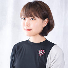 画像をギャラリービューアに読み込む, ブローチ ラインストーン ピンク ホワイト 135426 メール便