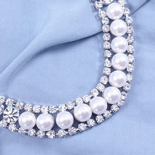 画像をギャラリービューアに読み込む, 【松丸友紀 アナ着用】ネックレス ラインストーン パール クリアカラー ホワイト 136111