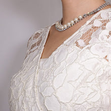 画像をギャラリービューアに読み込む, 【松丸友紀 アナ着用】ネックレス ラインストーン パール クリアカラー ホワイト 136111