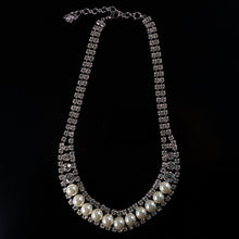 画像をギャラリービューアに読み込む, 【松丸友紀 アナ着用】ネックレス ラインストーン パール クリアカラー ホワイト 136111
