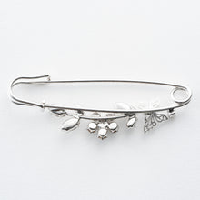 画像をギャラリービューアに読み込む, ブローチ ラインストーン フラワー バタフライ パール クリア ホワイト 137710 メール便