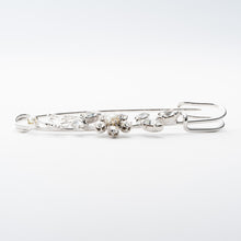 画像をギャラリービューアに読み込む, ブローチ ラインストーン フラワー バタフライ パール クリア ホワイト 137710 メール便