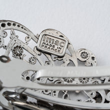 画像をギャラリービューアに読み込む, バレッタ レースメタル グレープ ブロンズ/ブラック/シルバー