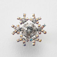 画像をギャラリービューアに読み込む, バッジ ラインストーン スノー クリアカラー 141498 メール便
