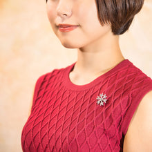 画像をギャラリービューアに読み込む, バッジ ラインストーン スノー クリアカラー 141498 メール便