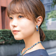 Load image into Gallery viewer, イヤリング ラピスラズリ 七宝 ブルー 142687 メール便