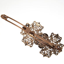 Load image into Gallery viewer, アンティーク調のレースメタルの曲線が美しいヘアバレッタ