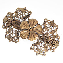 Load image into Gallery viewer, アンティーク調のレースメタルの曲線が美しいヘアバレッタ