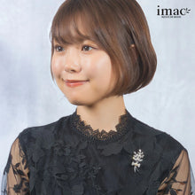 画像をギャラリービューアに読み込む, ブローチ ラインストーン パール クリアカラー ボタニカル リボン 143171 メール便