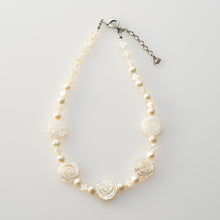 Load image into Gallery viewer, ネックレス 白蝶貝 淡水パール ローズ ショート 143343
