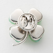 画像をギャラリービューアに読み込む, バッジ ボヘミアングラス ラインストーン クローバー てんとう虫 グリーン レッド 143489 メール便