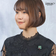 画像をギャラリービューアに読み込む, バッジ ボヘミアングラス ラインストーン クローバー てんとう虫 グリーン レッド 143489 メール便