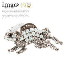画像をギャラリービューアに読み込む, バッジ ラインストーン ボヘミアングラス ホワイト ラビット 143492 メール便
