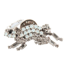 画像をギャラリービューアに読み込む, バッジ ラインストーン ボヘミアングラス ホワイト ラビット 143492 メール便