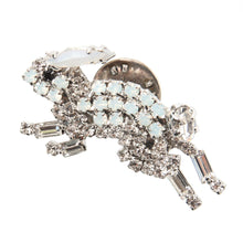 画像をギャラリービューアに読み込む, バッジ ラインストーン ボヘミアングラス ホワイト ラビット 143492 メール便