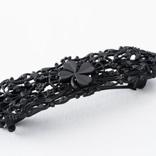 画像をギャラリービューアに読み込む, バレッタ レースメタル ブラック クローバー 143566 メール便