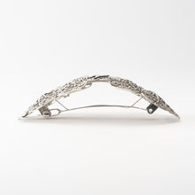 画像をギャラリービューアに読み込む, バレッタ レースメタル シルバー 葉 143767