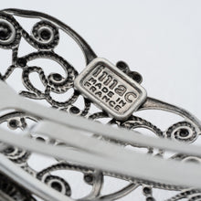 画像をギャラリービューアに読み込む, バレッタ レースメタル シルバー 葉 143767