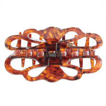 画像をギャラリービューアに読み込む, ヘアクリップ 白蝶貝 淡水パール ボヘミアングラス ラインストーン フラワー ホワイト クリアカラー ブラウン 145700