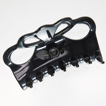 画像をギャラリービューアに読み込む, 花モチーフの黒曜石と、ヨーロッパ製ボヘミアングラスが美しいクリップ「ガーデン」