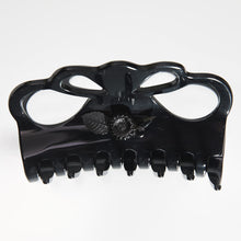 画像をギャラリービューアに読み込む, 花モチーフの黒曜石と、ヨーロッパ製ボヘミアングラスが美しいクリップ「ガーデン」