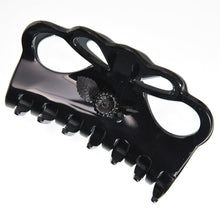 画像をギャラリービューアに読み込む, 花モチーフの黒曜石と、ヨーロッパ製ボヘミアングラスが美しいクリップ「ガーデン」