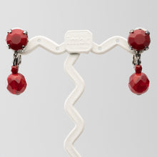 Load image into Gallery viewer, イヤリング ボヘミアングラス レッド ハンギング 145986