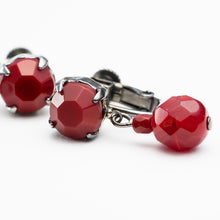 Load image into Gallery viewer, イヤリング ボヘミアングラス レッド ハンギング 145986