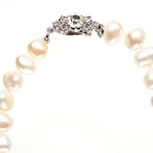 画像をギャラリービューアに読み込む, ネックレス 淡水パール ラインストーン ホワイト ショート 145995