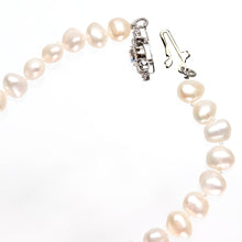 画像をギャラリービューアに読み込む, ネックレス 淡水パール ラインストーン ホワイト ショート 145995