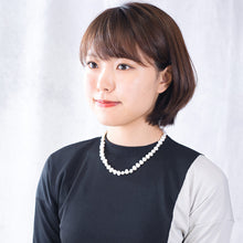 画像をギャラリービューアに読み込む, ネックレス 淡水パール ラインストーン ホワイト ショート 145995