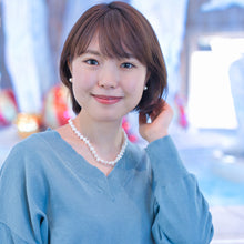 画像をギャラリービューアに読み込む, ネックレス 淡水パール ラインストーン ホワイト ショート 145995