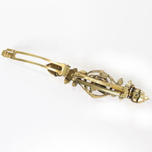 Load image into Gallery viewer, ヘアアクセサリー バレッタ ゴールド メタル ローズ 146158 メール便