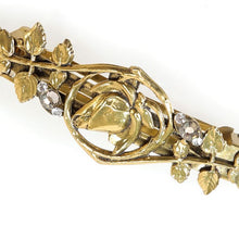 Load image into Gallery viewer, ヘアアクセサリー バレッタ ゴールド メタル ローズ 146158 メール便