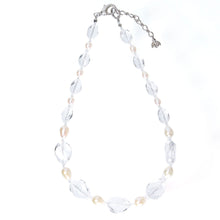 画像をギャラリービューアに読み込む, 【TV着用モデル】ネックレス クォーツ 淡水パール クリアカラー ホワイト 44cm ショート 146640