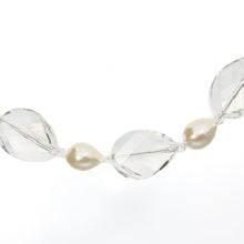 画像をギャラリービューアに読み込む, 【TV着用モデル】ネックレス クォーツ 淡水パール クリアカラー ホワイト 44cm ショート 146640