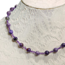 画像をギャラリービューアに読み込む, 繊細で美しい模様を持つチャロアイトのネックレス