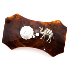 画像をギャラリービューアに読み込む, バレッタ パール ラインストーン ホワイト ブラウン クリアカラー ローズ らくだ 留金9cm 146923