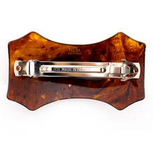 画像をギャラリービューアに読み込む, バレッタ パール ラインストーン ホワイト ブラウン クリアカラー ローズ らくだ 留金9cm 146923