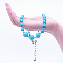 画像をギャラリービューアに読み込む, ネックレス ターコイズ 天然石 ラウンド ショート 147304