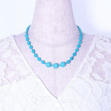 画像をギャラリービューアに読み込む, ネックレス ターコイズ 天然石 ラウンド ショート 147304