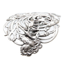 画像をギャラリービューアに読み込む, アンティーク調のレースメタルの曲線が美しいヘアバレッタ