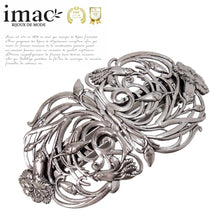 画像をギャラリービューアに読み込む, アンティーク調のレースメタルの曲線が美しいヘアバレッタ