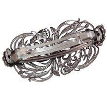 画像をギャラリービューアに読み込む, アンティーク調のレースメタルの曲線が美しいヘアバレッタ