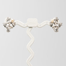 画像をギャラリービューアに読み込む, ネックレス&イヤリングセット ラインストーン パール クリアカラー ホワイト 149850 147849