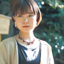 Load image into Gallery viewer, イヤリング ラインストーン ボヘミアングラス クリアカラー ホワイト 110997